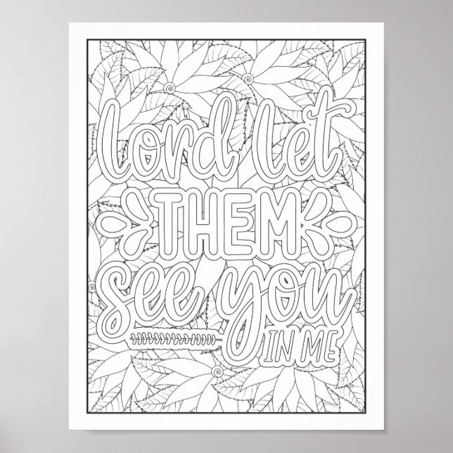 Bible Verse/Christian Adult Colouring Poster (Front)