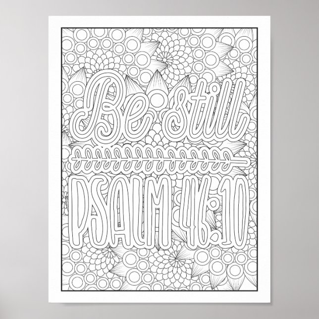Bible Verse/Christian Adult Colouring Poster (Front)