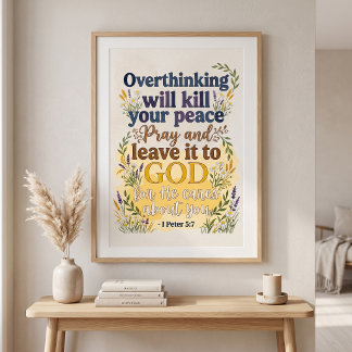 Bible Verse Christian Faith Watercolor Typography Poster