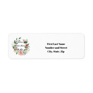 Bible Verse Christian Return Address Labels