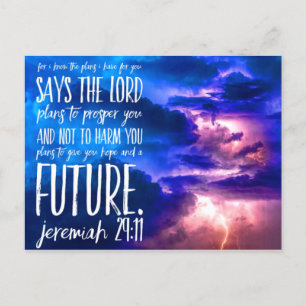Bible Verse Christian Scripture Biblical Quote Postcard