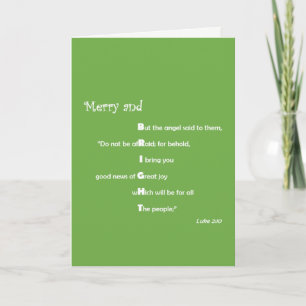 Bible Verse Christmas Card - Luke 2:10