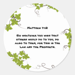 Bible Verse Classic Round Sticker
