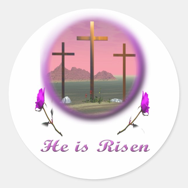 Bible verse classic round sticker (Front)