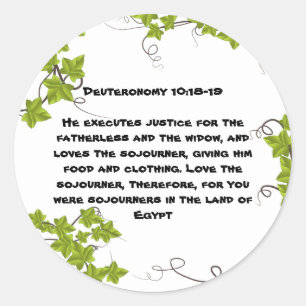 Bible Verse Classic Round Sticker