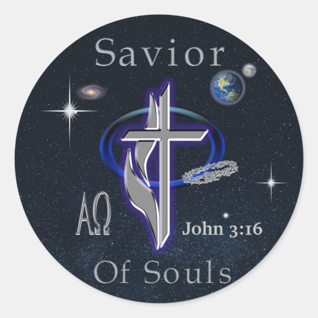 Bible Verse Classic Round Sticker (Front)