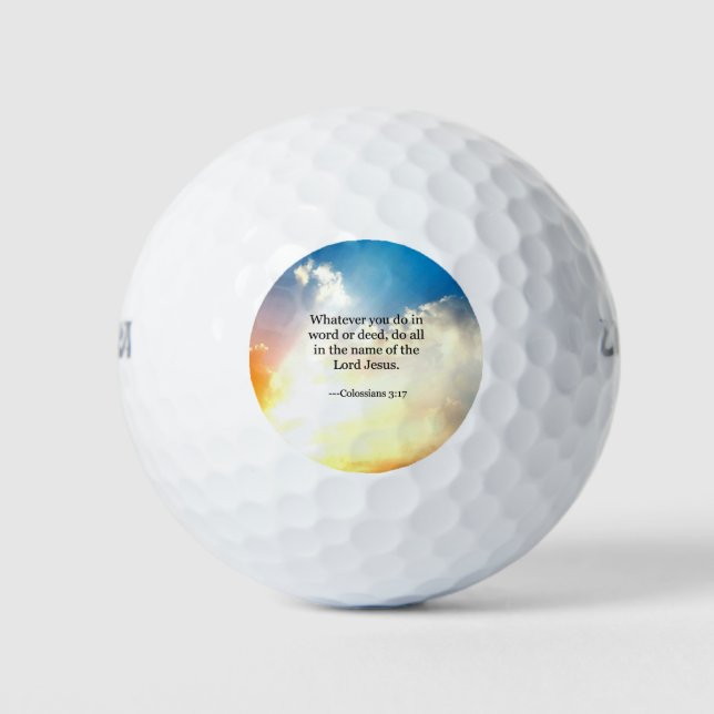 Bible verse - Colossians 3:17 Golf Balls (Front)