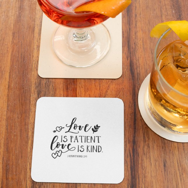 Bible verse Corinthians scripture Hard Plastic Coaster (Creator Uploaded)