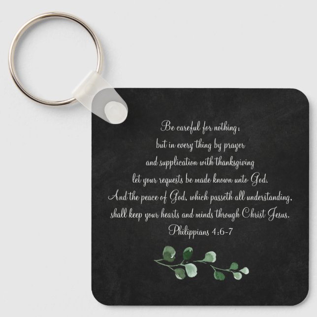 Bible Verse Custom Christian Gift Keychain (Front)