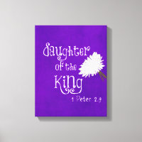 Bible Verse: Daughter of the King Purple