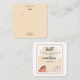 Bible Verse Earring Display Business Card