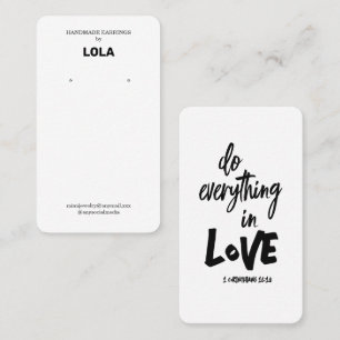 Bible Verse Earring Display Business Card