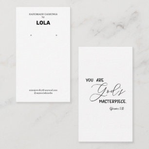 Bible Verse Earring Display Business Card