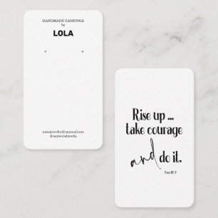 Bible Verse Earring Display Business Card