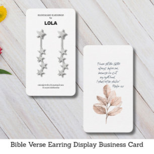 Bible Verse Earring Display Business Card