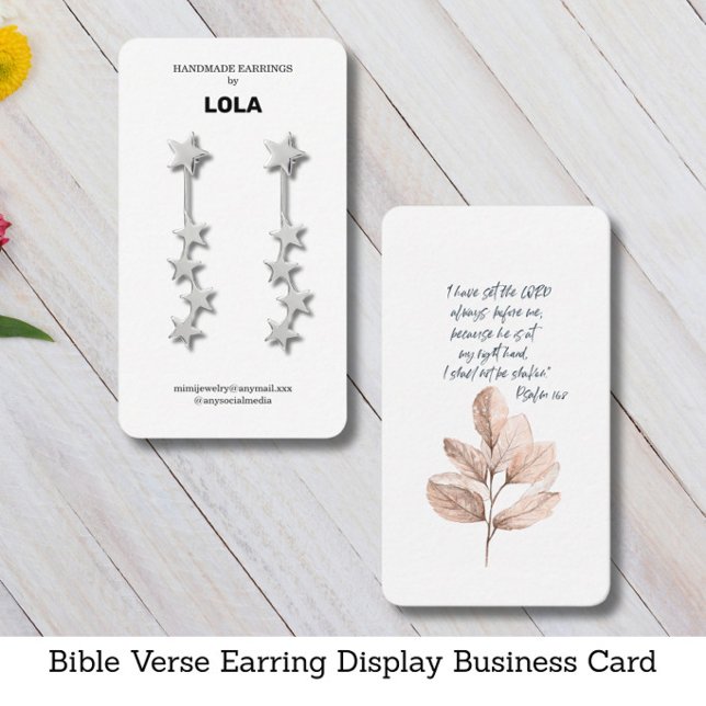 Bible Verse Earring Display  Business Card (Creator Uploaded)