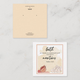 Bible Verse Earring Display Business Card