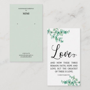 Bible Verse Earring Display Business Card