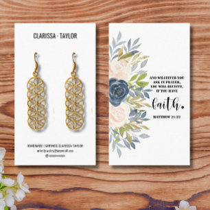 Bible Verse Earring Display Holder Card