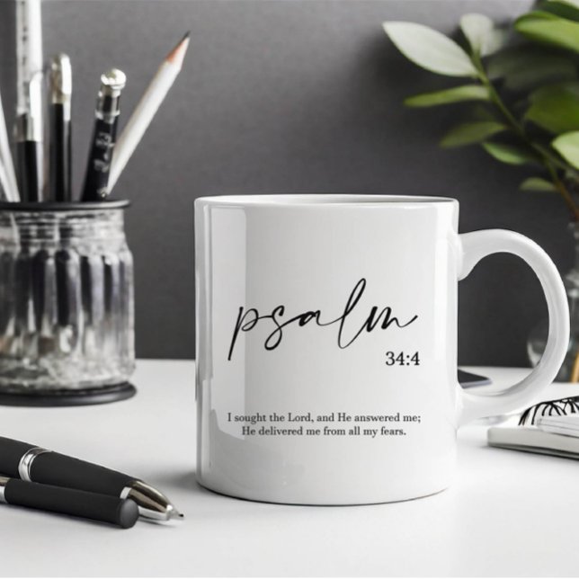 Bible Verse Elegant Green Coffee Mug (Creator Uploaded)