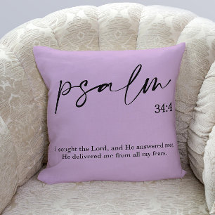 Bible Verse Elegant Lavender Cushion
