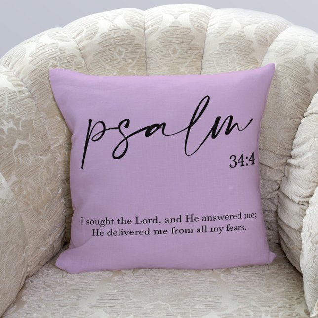 Bible Verse Elegant Lavender Cushion (Creator Uploaded)