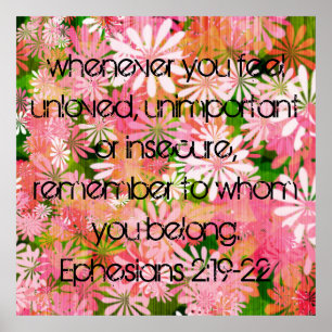 Bible verse encouragement Ephesians Poster