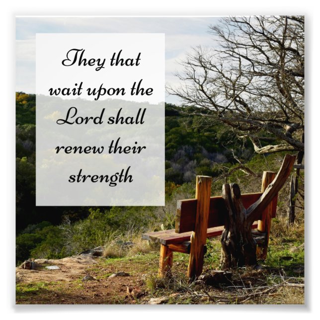 Bible Verse Encouragement Scripture Scenic Photo Print (Front)