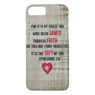 Bible Verse Ephesians 2:8 iPhone 8/7 Case