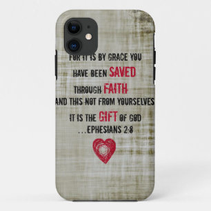 Bible Verse Ephesians 2:8 iPhone 11 Case