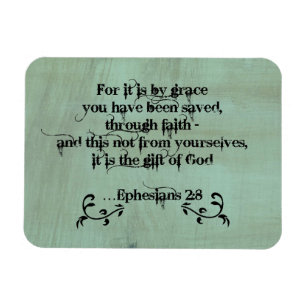 Bible Verse Ephesians 2:8 Magnet