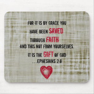 Bible Verse Ephesians 2:8 Mouse Mat