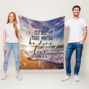 Bible Verse Fleece Blanket