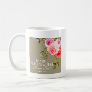 Bible verse floral coffee mug