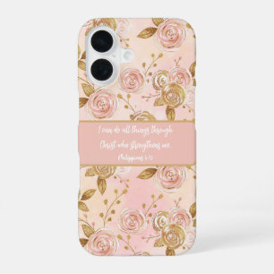 Bible Verse Floral iPhone 16 Case