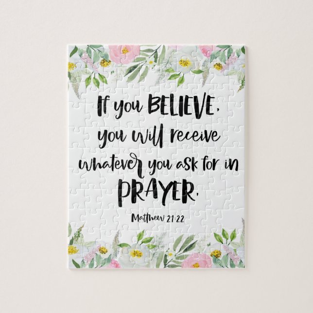 Bible verse floral  jigsaw puzzle (Vertical)