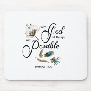 Bible verse Floral Mouse Mat