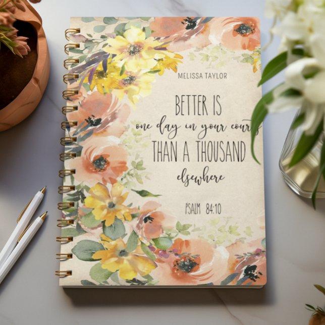 Bible Verse Floral Notebook (Creator Uploaded)