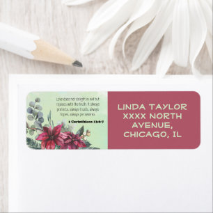 Bible verse floral Return Address