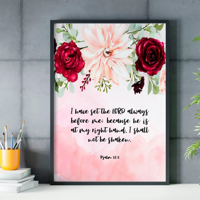 Bible verse floral scripture poster (Creator Uploaded)