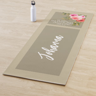 Bible Verse Floral   Yoga Mat