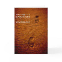 Bible Verse Footprints Sand Matthew 6:25