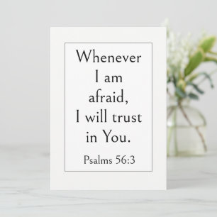 Bible Verse for Sleep, Psalms 56:3, Modern Simple  Invitation