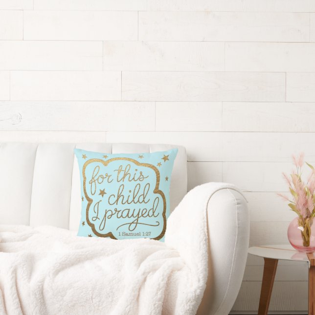 Bible verse from 1 Samuel 1:27 Cushion (Couch)