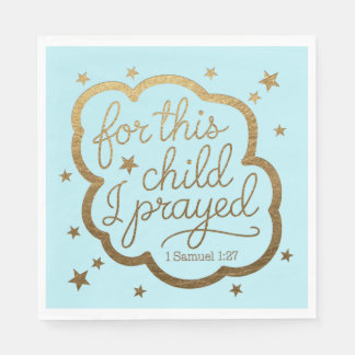 Bible verse from 1 Samuel 1:27 Napkin