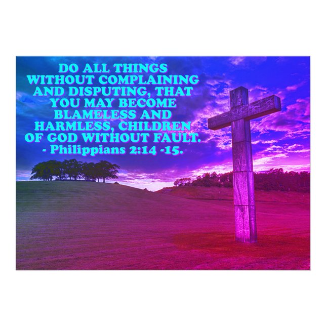 Bible verse from Philippians 2:14-15. Photo Print (Front)
