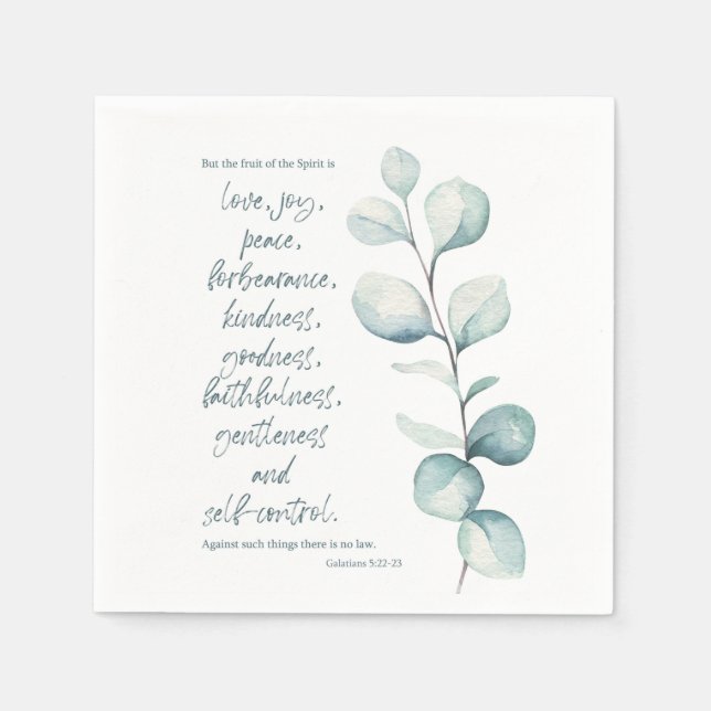 Bible verse Galatians Square  Napkin (Front)