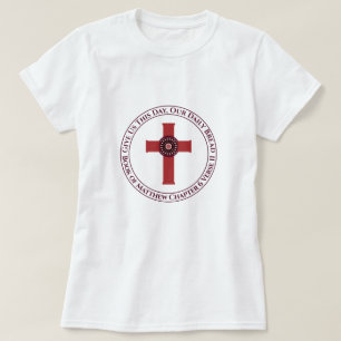 Bible Verse Give Us This Day Framed Cross Monogram T-Shirt