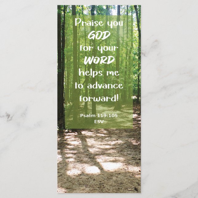 Bible Verse GOD's Word Leads Me Bookmark (Front)