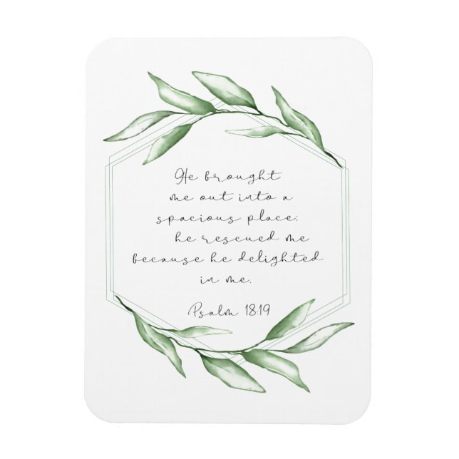 Bible verse Greenery Magnet (Vertical)
